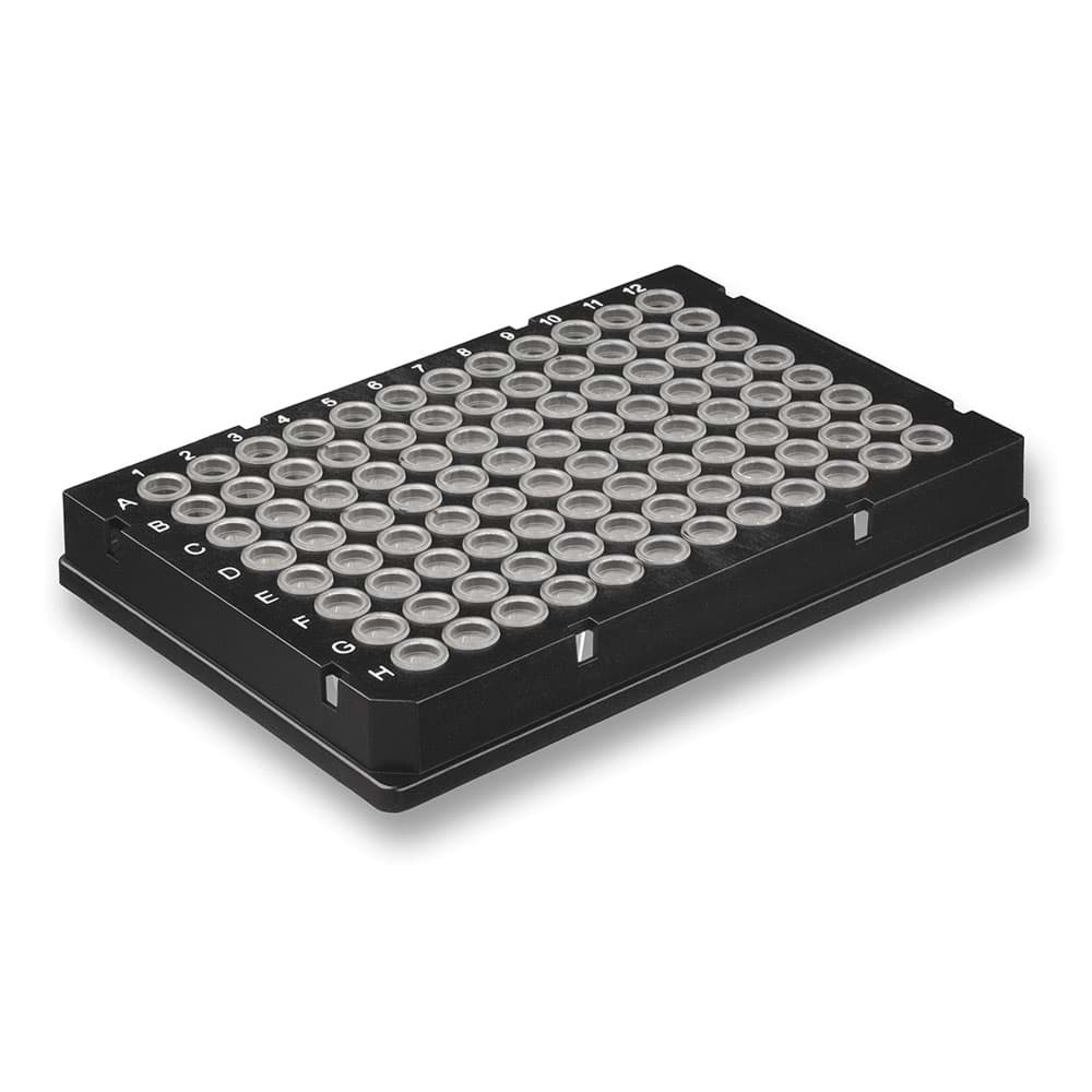 B-Frame Rigid 96w PCR Plate, Fully Skirted, H1 notch, Low Profile, White