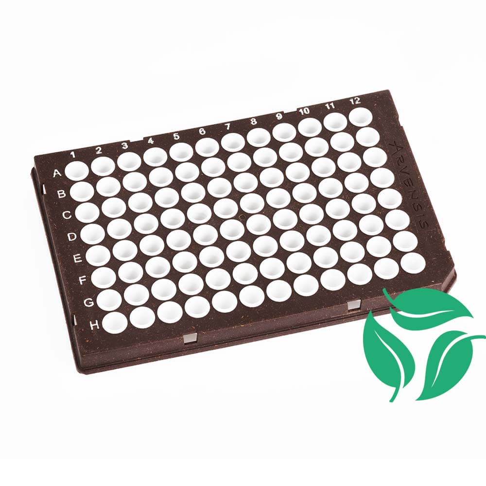 B-Frame Rigid 96w PCR Plate, Semi-Skirted, H1 notch, Universal style, White