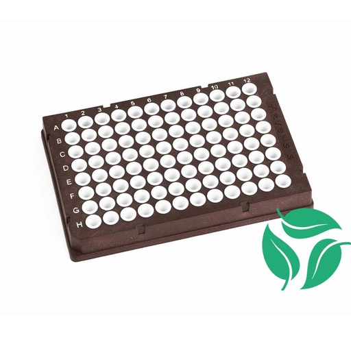 [GEN - AV BF-1031] B-Frame Rigid 96w PCR Plate, Semi-Skirted, H1 notch, Universal style, Clear
